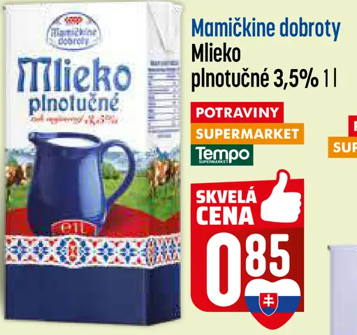 Mamičkine dobroty Mlieko plnotučné 3,5%