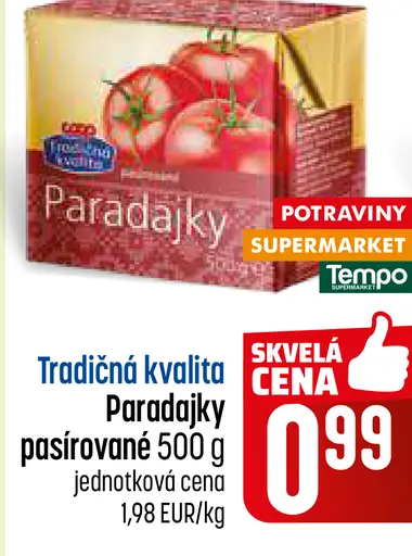 Paradajky pasírované