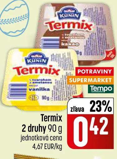 Termix tvarohový dezert 2 druhy