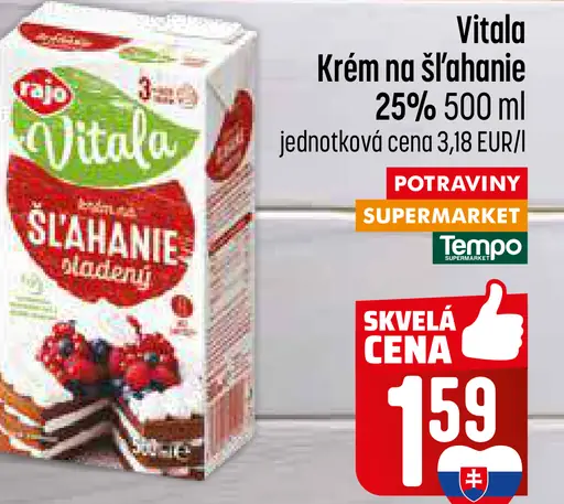 Vitalia krém na šľahanie 25 %