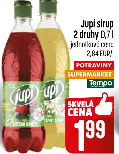 Jupí sirup rôzne druhy