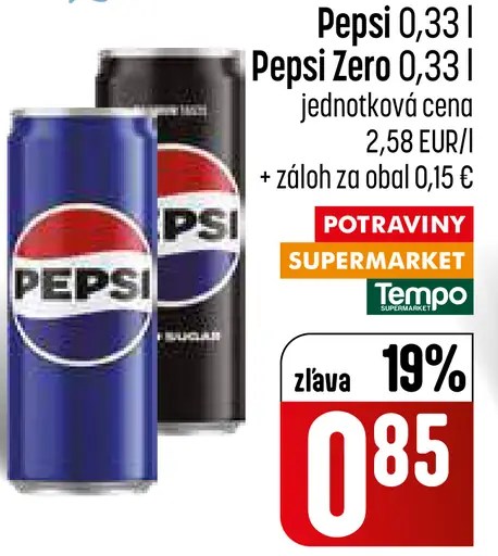 Pepsi sýtený nápoj