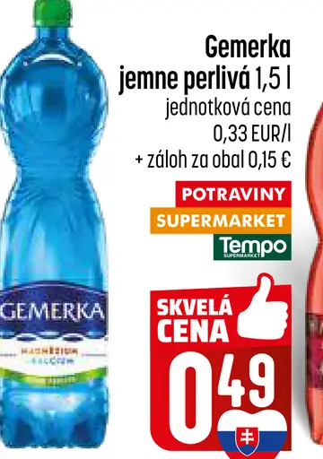 Gemerka jemne perlivá minerálna voda