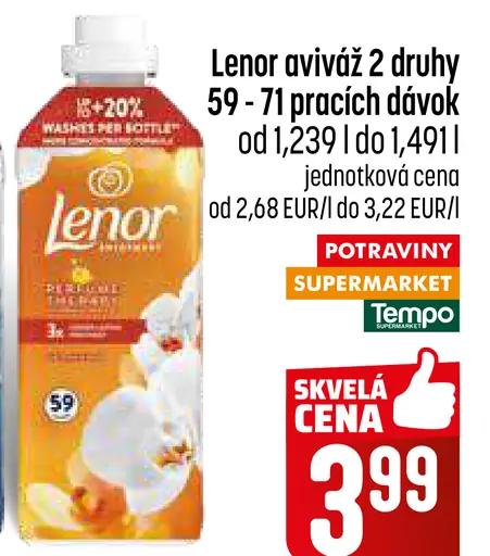 Lenor aviváž rôzne druhy