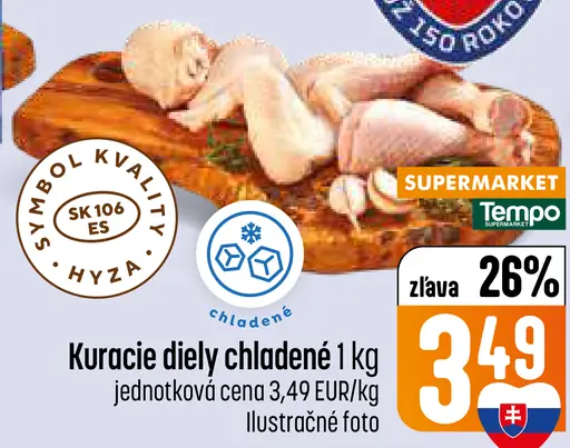 Kuracie diely chladené