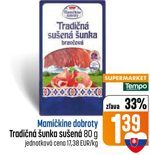 Mamické dobroty Tradičná sušená šunka bravčová