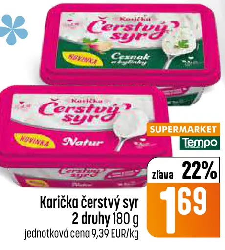 Karička čerstvý syr 2 druhy