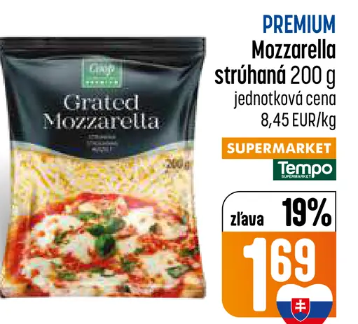Mozzarella strúhaná