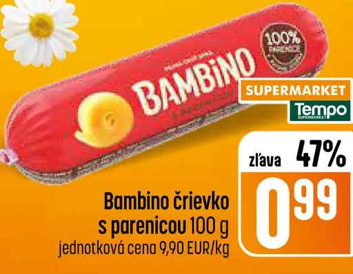Bambino črievko s parenicou