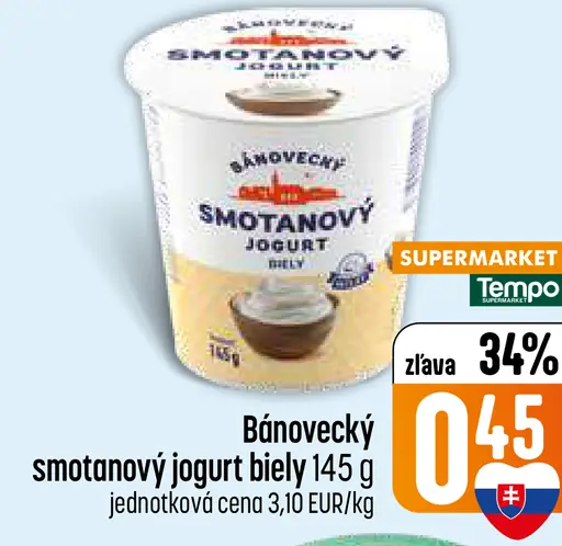 Bánovecký smotanový jogurt biely