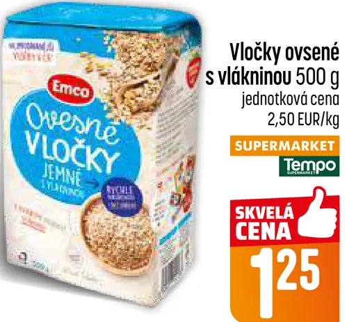 Emco ovsené vločky jemné s vlákninou