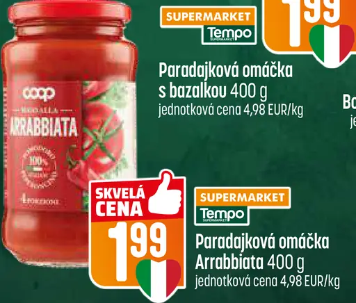 COOP Paradajková omáčka arrabbiata