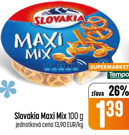 Slovakia Maxi Mix slané snack tyčinky a krekry