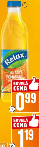 Relax 100% pomarančový džús