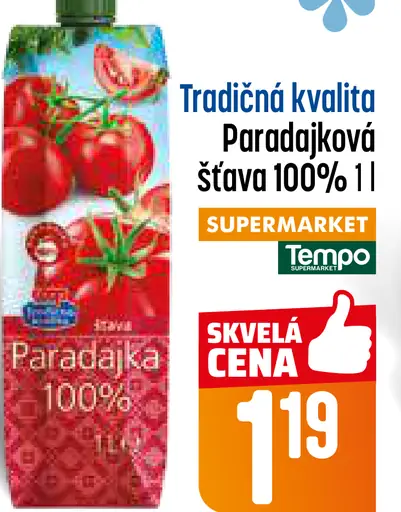 Tempo paradajková šťava 100%