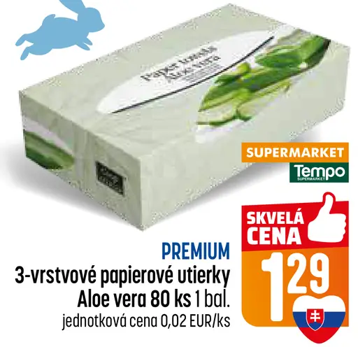 Premium 3-vrstvové papierové utierky Aloe vera