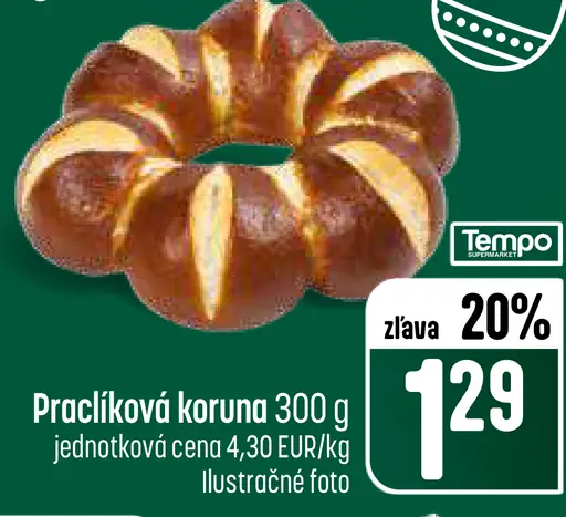 Praclíková koruna sladké pečivo