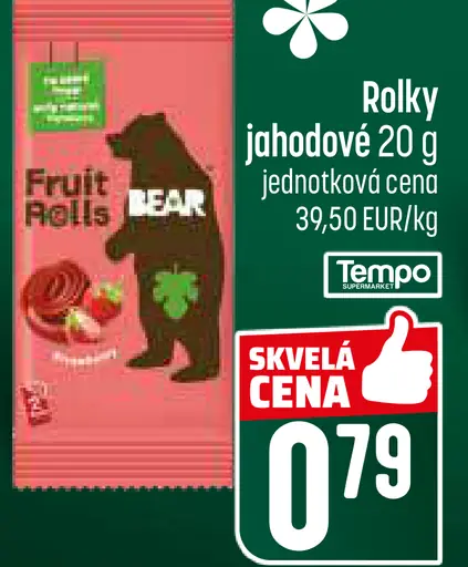 Fruit Rolls jahodové rolky