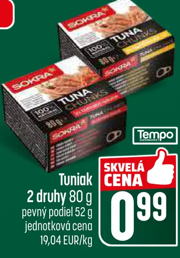 Tuniak v konzerve 2 druhy