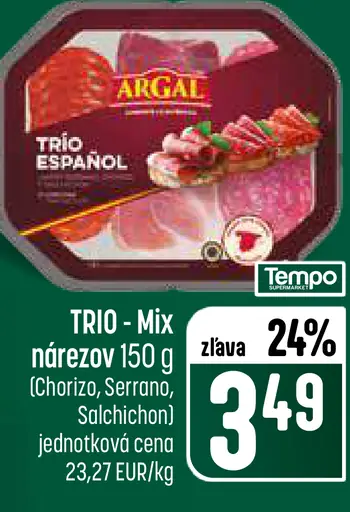 Argal Trio mix nárez (chorizo, serrano, salchichon)