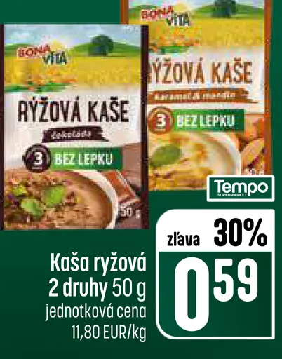 Giana ryžová kaša bez lepku 2 druhy