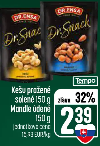 Dr. Snack kešu pražené solené