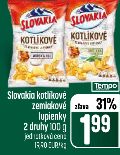 Slovakia zemiakové lupienky solené