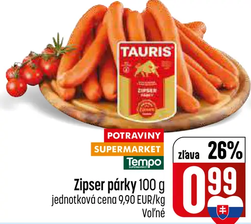 Tauris Zipser párky