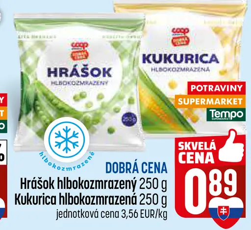 CBA Hrášok hlboko zmrazený