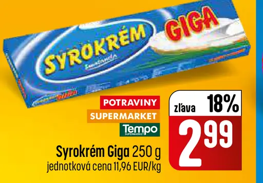 Sýrokrem Giga tavený syr