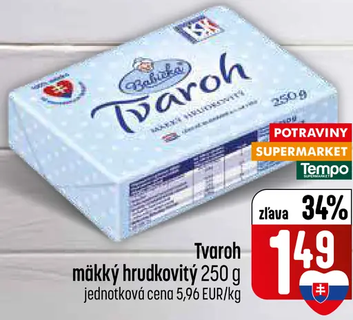 K-Classic Tvaroh mäkký hrudkovitý