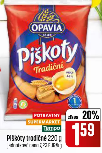 Opavia Piškóty tradiční