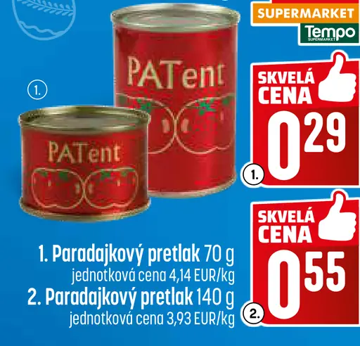PATent Paradajkový pretlak