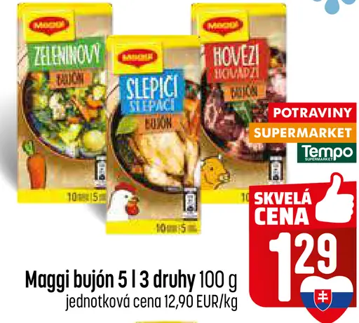 Maggi bujón zeleninový, slepačí, hovädzí