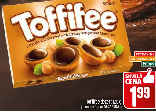 Toffifee dezert s lieskovými orieškami v karameli a čokoláde