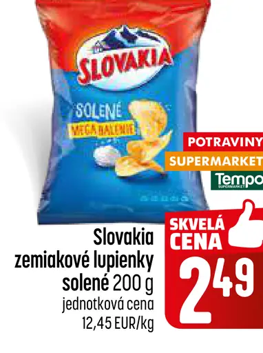 Slovakia zemiakové lupienky solené