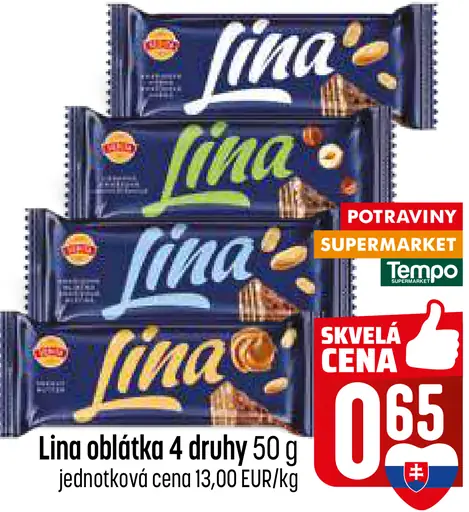 Lina oblátka rôzne druhy