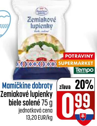 Mamičkine dobroty Lupienky zemiakové biele solené