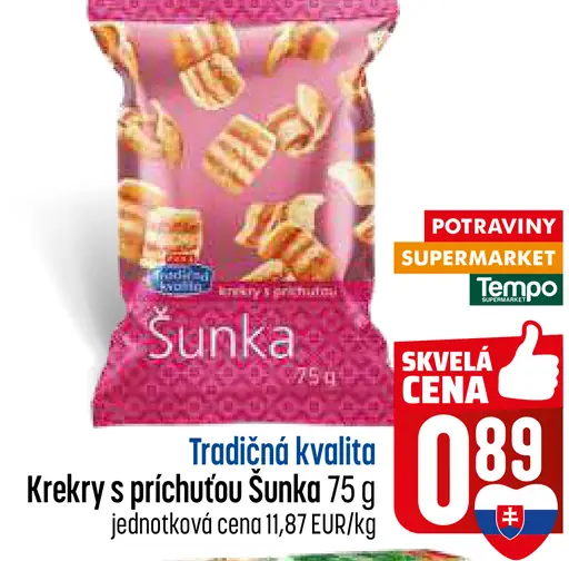 Krekry s príchuťou šunka