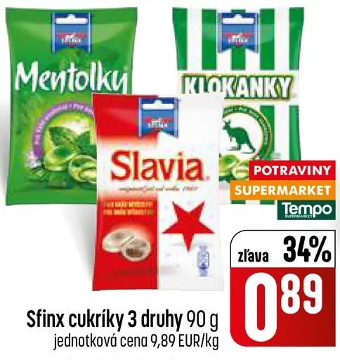 Sfinx cukríky 3 druhy