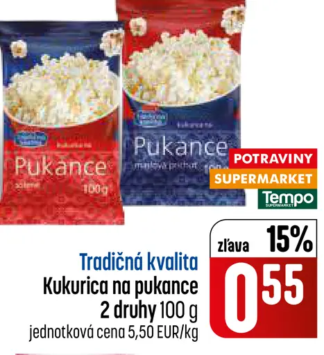 Kukurica na pukance 2 druhy