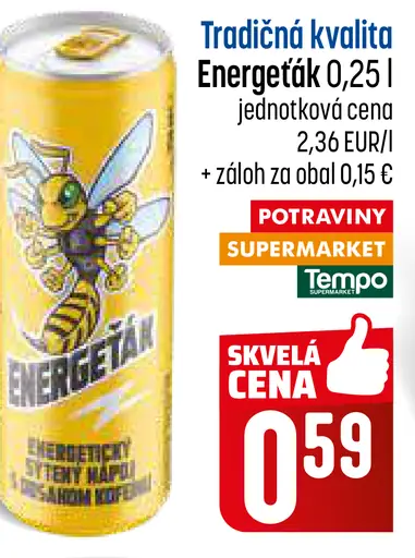 Tradičná kvalita Energeták energetický nápoj