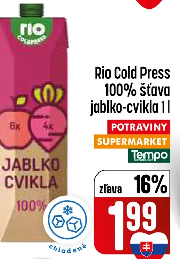 Rio Cold Press 100% šťava jablko - cvikla