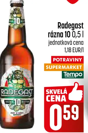 Radegast rázná 10 plechovka pivo