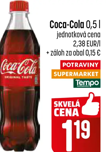 Coca-Cola sýtený nápoj