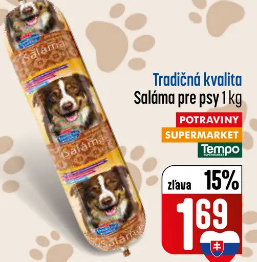 Tradičná kvalita Saláma pre psy