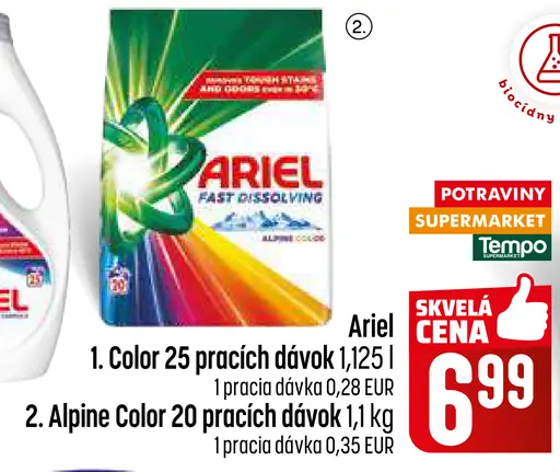 Ariel Color prací gél alebo Alpine Color prací prášok