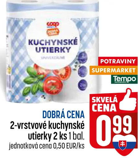 Coop 2-vrstvové kuchynské utierky