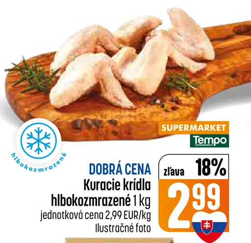 Hlbokozmrazené kuracie krídla