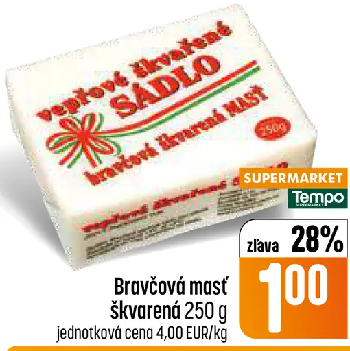 Škvarená bravčová masť